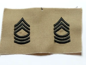 1 Pair New Cloth Desert Master Sergeant Sew on - Picture 1 of 2