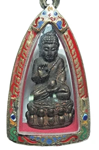 Phra KringLp Suang Thai Buddha Amulett 500 Jahre alt Mönch Wetter Gesundheitsschutz - Bild 1 von 10