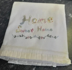 Laura Ashley 100 % indische Baumwolle Stuhllehne Bezug Antimakassare "Home Sweet Home" - Bild 1 von 3