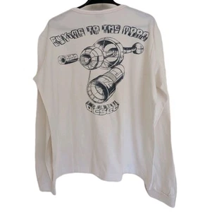 Diesel Men's long sleeve fly me to the moon T shirt size XL white - Picture 1 of 14