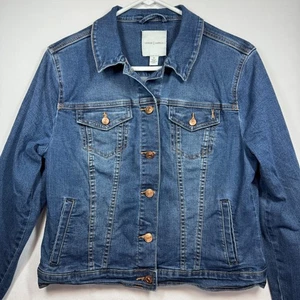 Vintage America Damen Denim Jeansjacke Kupferknöpfe Western Gr. Medium - Bild 1 von 10