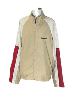 Timberland Weathergear Beige/Rot Colorblock Jacke Größe L - Bild 1 von 14