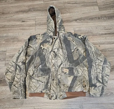 Walls Realtree Hardwoods 20-200 Camo Bomber Coat Jacket Mens Sz XL Tall Vintage  - Image 1 of 4