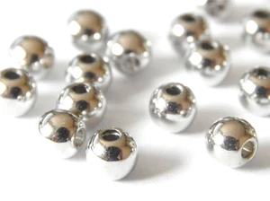 200 Metall Perlen ca 4mm silber Zwischenperlen 4x3,5mm Abstandshalter - Bild 1 von 2