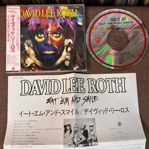DAVID LEE ROTH Eat 'Em And Smile JAPAN CD 32XD-446 STICKER-OBI +INSERT Van Halen - Picture 1 of 17