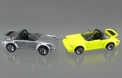 Vintage Hot Wheels Diecast Silver & Yellow Porsche 911 SC Targa Convertible Lot - Image 1 of 4