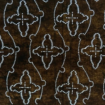 Antigua plantilla kimono de papel japonés Ise Katagami vertical floral Tatewaku A703 Foto 1 de 4