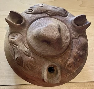 Grolla Grole handgeschnitzt Holz Freundschaft Symbol Tasse 3 Ausgießer Olang Kaffee - Bild 1 von 9