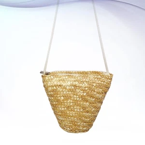 Modische Umhängetasche gewebte Strandtasche für Frauen Urlaub gewebte Handtasche - Bild 1 von 11