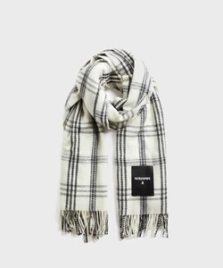 Patrizia Pepe sciarpa fantasia scozzese bianco off white 8F0458.A9P1.W338 - Picture 1 of 2