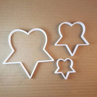 Heartagram Star Heart Shape Cookie Cutter Dough Biscuit Pastry Fondant Sharp - Image 1 of 4