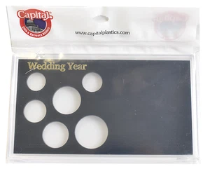 Porta 6 monedas Black Capital Plastics EE. UU. Juego Año Boda con Dólar Pequeño 1c-1$ - Imagen 1 de 2