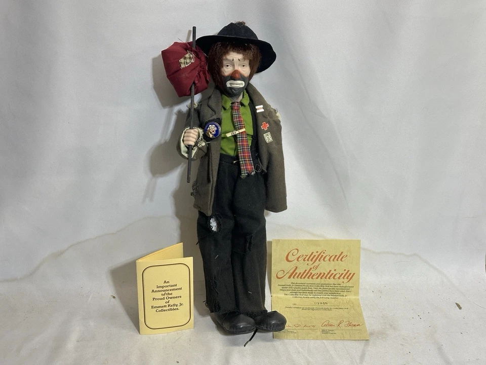 Muñeca coleccionable EMMETT KELLY JR de colección edición limitada con certificado de autenticidad y caja Foto 1 de 4