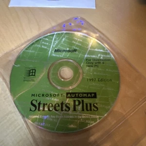 Microsoft Automap Streets Plus 1997 - rare, retro PC software program - disc - Afbeelding 1 van 1