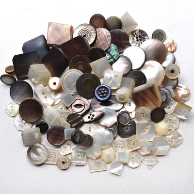 Lote Variedad Botones Antiguos Vintage Madreperla Algunos Juegos Muchas Formas Foto 1 de 4