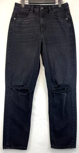 Pantalones de mezclilla American Eagle - para mujer talla 6 - negros - pantalones de mezclilla para mamá - cintura elástica 4321) - Imagen 1 de 22