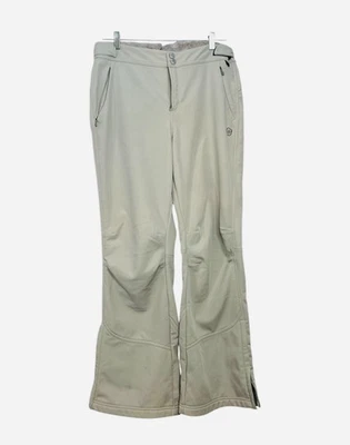 L.L. Bean szLarge Ivory Cream Snow Ski Snowboarding Pants Waterproof Insulated  - Image 1 of 4