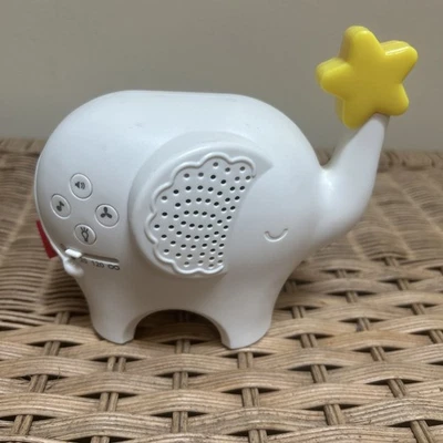 Chupete para dormir Fisher Price bebé elefante luz nocturna canciones de música ruido blanco Foto 1 de 4