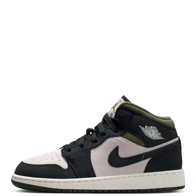 Jordan 1 Mid SE LT Orewood Brn/Off Noir para niños grandes (HV4399 102) Foto 1 de 4