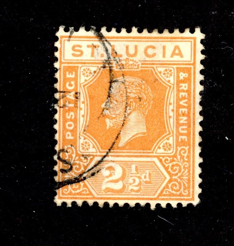 Santa Lucía--Sello individual Scott #82 Foto 1 de 1