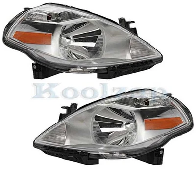 CAPA For 07-12 Versa Front Halogen Headlight Headlamp Head Light w/Bulb PAIR SET Foto 1 de 4