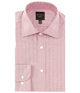 Camisa a Rayas Hickey Freeman Ajuste Moderno, Rayas Rojo Oscuro, 16 34/35 - Imagen 1 de 1