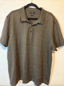 Vestido Polo Van Heusen Hombre XXL Clásico Marrón Cuadrado Algodón - Imagen 1 de 4