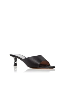 OFF WHITE Womens Black Faux Pearl Pop Lollipop Slip On Heeled Sandal 36 - Picture 1 of 11