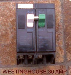 WESTINGHOUSE BRSN230 2 POLE 30 AMP CIRCUIT BREAKER 1 SIDE NEUTRAL - Picture 1 of 5