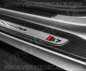 4x Kit adesivi davanzale porta colata logo Audi S7 Premium Quattro S-line TFSI - Foto 1 di 4