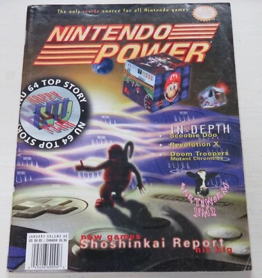 Nintendo Power Magazine # 80 NU Year 1996 Mario RARE NewsStand Edition w/ Poster - Image 1 of 4