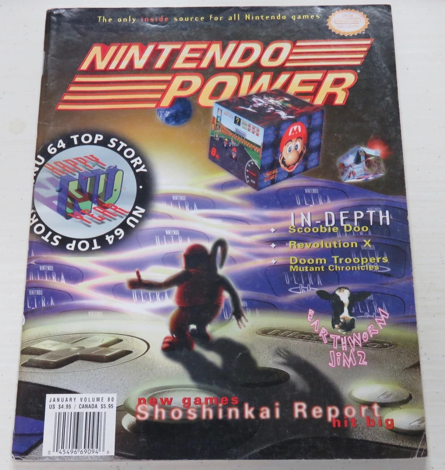 Revista Nintendo Power # 80 NU Año 1996 Mario RARA Edición Quiosco con Póster Foto 1 de 4