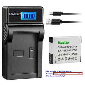Kastar Battery LCD Charger for Panasonic DMW-BCM13 Lumix DMC-ZS35 Lumix DMC-ZS40 - Picture 1 of 11