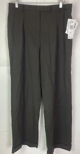 Womens Jones New York Hemisphere Truffle Pants Sz 12 Wool Blend Stretch Brown  - Picture 1 of 8