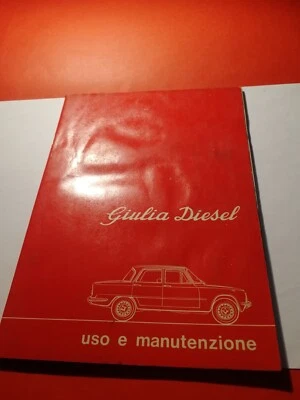 Alfa Romeo GIULIA Diesel Libretto Uso e Manutenzione Originale 1976 - Immagine 1 di 4