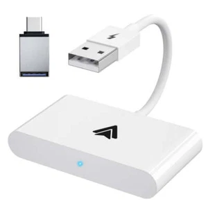 THT-020-2+ USB + USB-C / Typ-C Kabelgebunden auf Wireless Carplay Adapter für Android SM - Bild 1 von 9