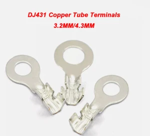 Copper Tube Terminals DJ431 Crimp/Solder Cable Lugs Eyelets Welding 3.2MM/4.3MM - Picture 1 of 5