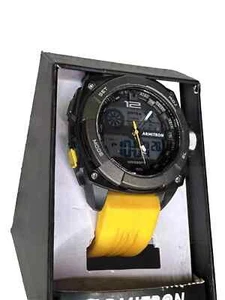 Armitron Sport Men's Watch Japanese Quartz Waterproof, Yellow/Black, 20/5372 Q2 - Picture 1 of 5