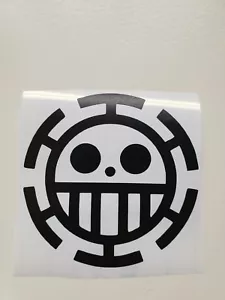 One Piece Heart Pirates Aufkleber Vinyl Aufkleber ideal für Fenster/Laptops wasserdicht - Bild 1 von 5