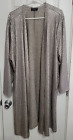 Lane Bryant Lightweight Duster Jacket, Size 22/24. Open front. Shimmery Silver.