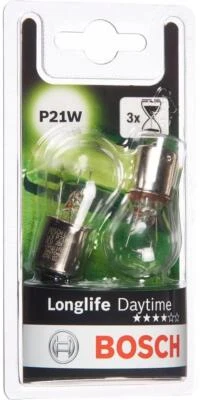 Bosch P21W (382) Longlife Daytime Car Light Bulbs - 12 V 21 W BA15s - 2 Bulbs - Image 1 of 4