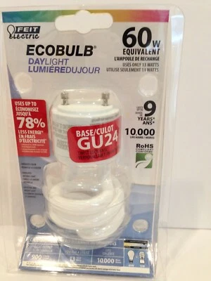 Feit Ecobulb - GU24 Base- CFL-Non Dimmable Light- 60 Watt Equivalent - Image 1 of 3