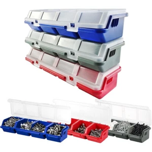 3 PCS Screw Organizer with Lids Hardware Parts Tool Classification Storage Box - Picture 1 of 7