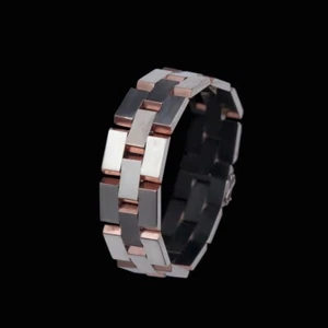 A. Michelsen - Copenhagen. Sterling Silver Bracelet with 14k Rose Gold. - Picture 1 of 6
