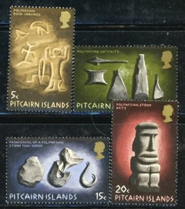 PITCAIRN ISLANDS 119-22 SG116-19 MH 1971 Polynesian Artifacts set of 4 CV$5 - Picture 1 of 1