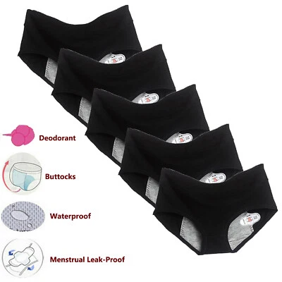 ETAOLINE 5 Stück Damen Menstruation Periode Unterhosen auslaufsicher physiologische Pant