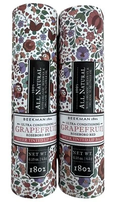 2 Bálsamo labial Beekman 1802 leche de cabra tintada pura, pomelo mieloso, 0,15 oz - NUEVO Foto 1 de 3