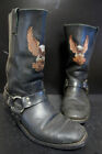Vintage HARLEY DAVIDSON  10.5EE  Leather Motorcycle Engineer Boots Embroidered