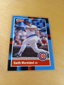 1988 DONRUSS #201 KEITH MORELAND Chicago Cubs Baseball Card, 3rd Base, Star (VG) - Picture 1 of 2