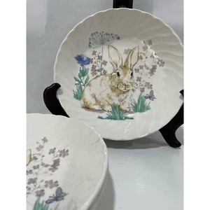 Royal Wessex Set of 3 Bunny Rabbit in Meadow 9" Pasta Bowls Serving - Picture 1 of 6